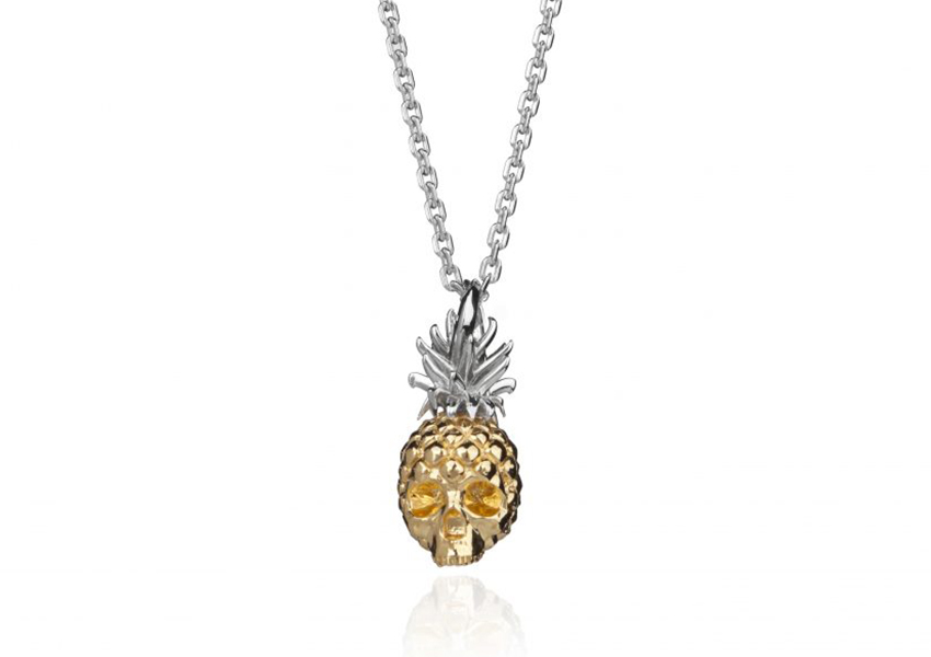Forbidden Pineapple silver and gold vermeil necklace, Kasun London, £165
