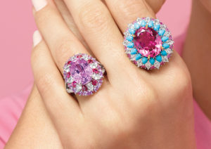 Harry Winston's Winston Candy collection beautifully clashes sweet-coloured gems