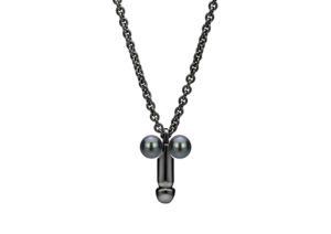 Sam Ham rhodium-plated silver and Tahitian pearl Black Dix pendant