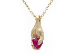 Fraser Hamilton 9ct yellow gold and heart-shaped ruby Given Heart pendant