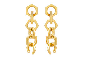 Phine yellow gold-plated silver Forever Interlinked earrings
