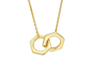 Phine yellow gold-plated silver Forever Interlinked necklace