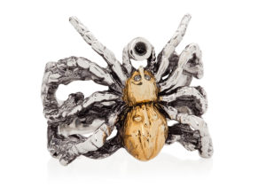 Yasmin Everley silver and diamond Gilded Spider ring plated with 24ct gold