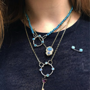 Layered opal necklaces by Susannah King