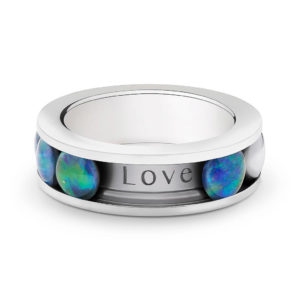 Druitis opal kinetic ring