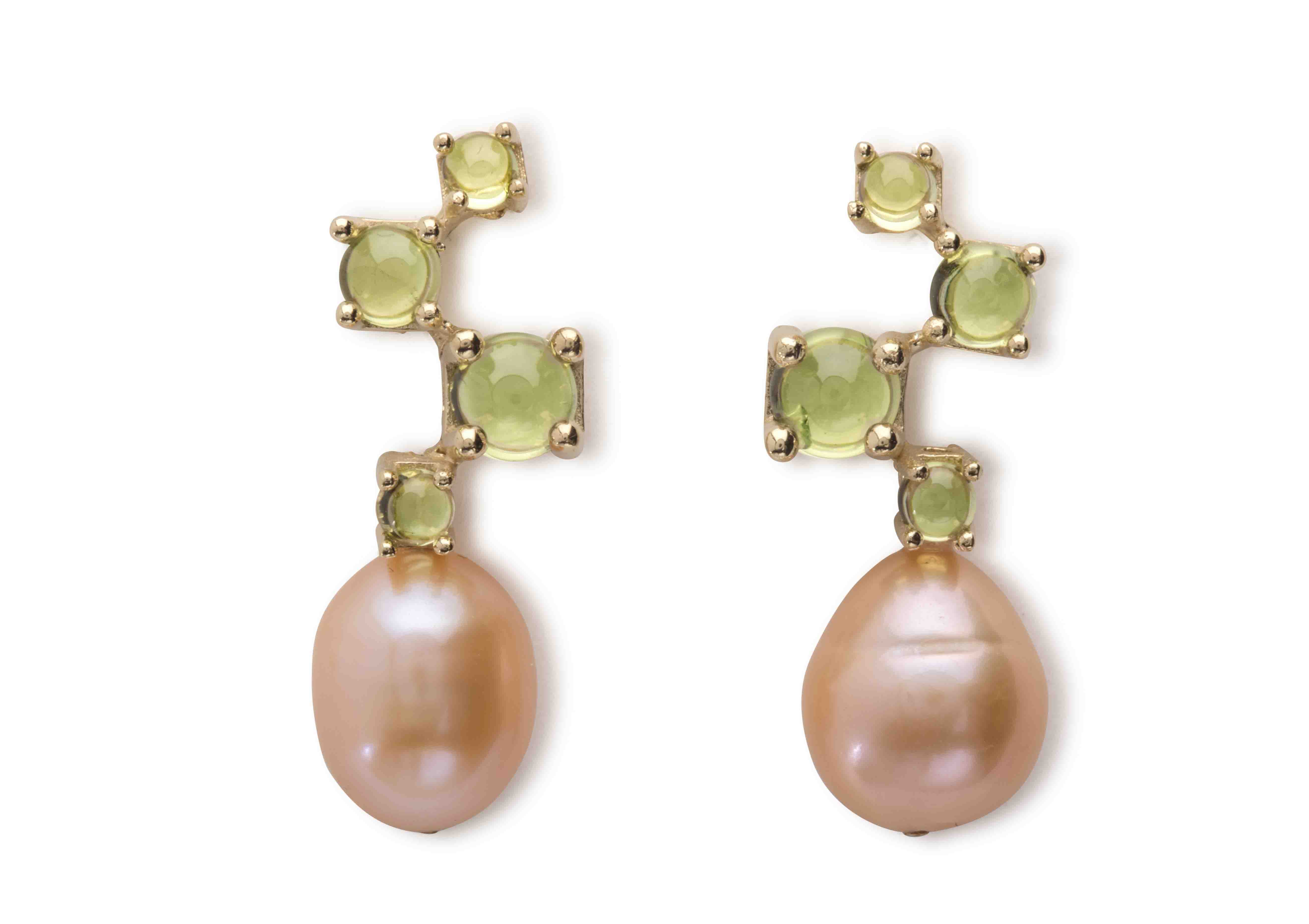 Details about   Lovely Green Peridot Gemstone Earrings 5.05 Ct Briolette 14k Rose Gold Jewelry 