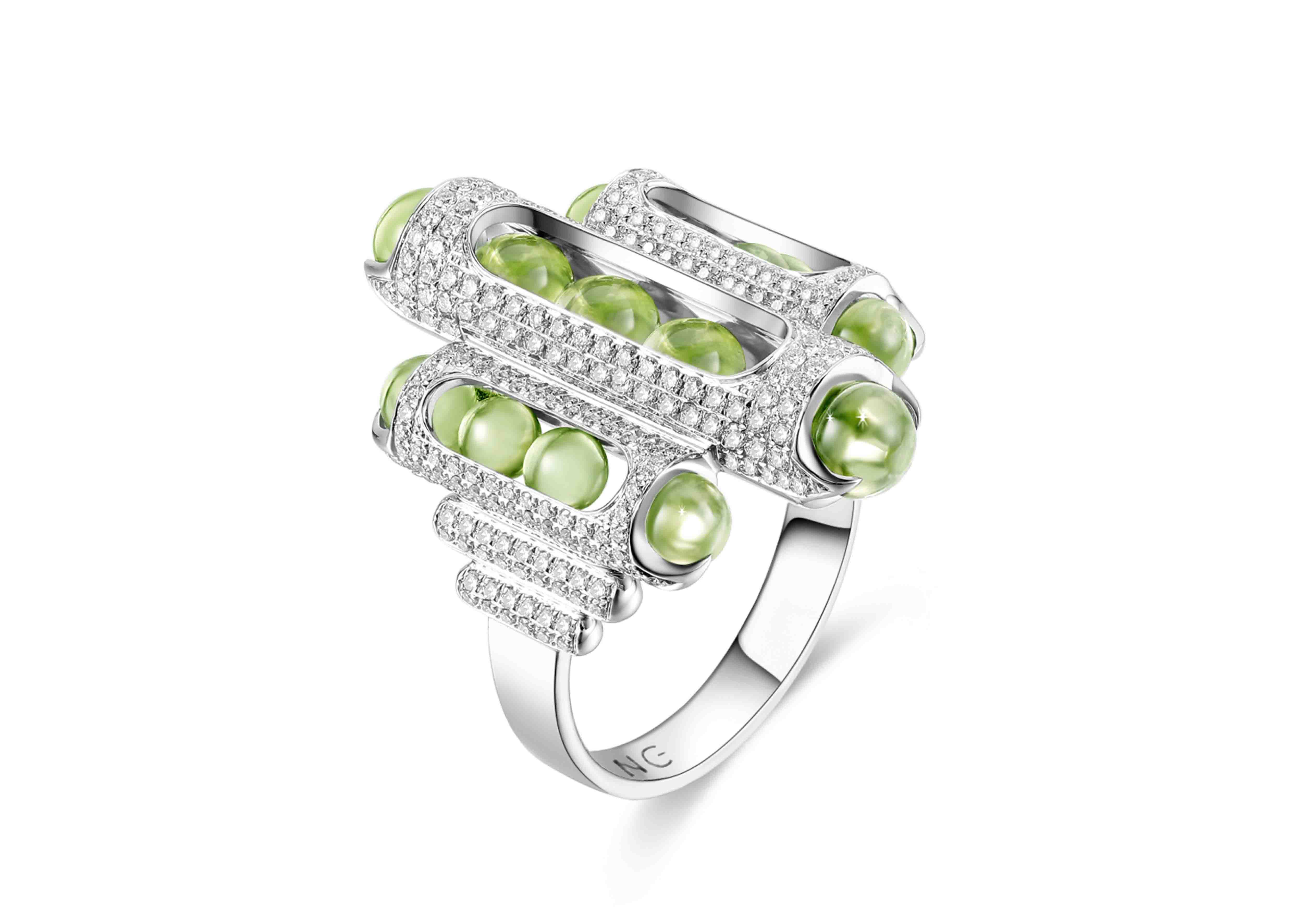 .01 cttw. 1mm Sonia Jewels 925 Sterling Silver Diamond and August Simulated Birthstone Green Simulated Peridot Oval Engagement Ring 