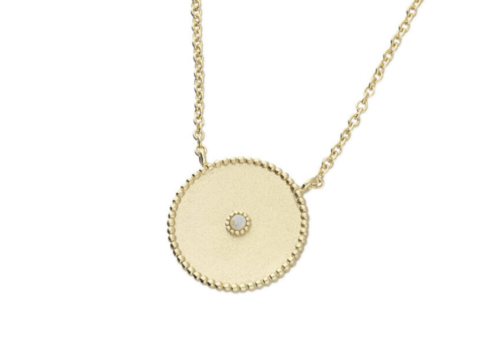 Jessica Steele gold vermeil and opal necklace