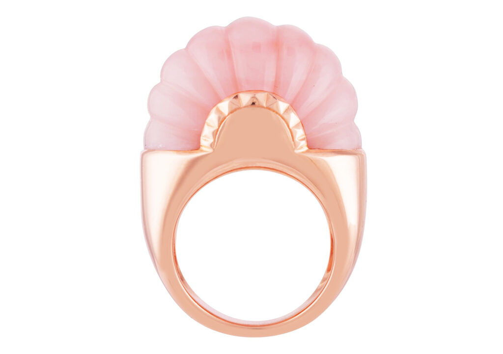 Nana Fink pink opal and rose gold ring