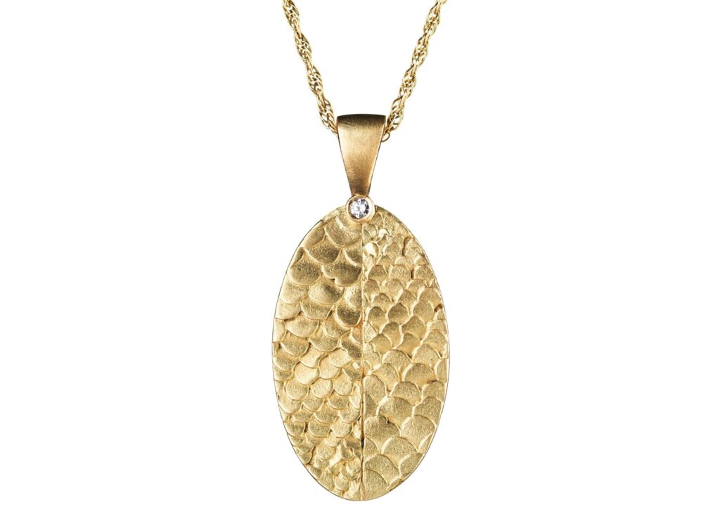 Alison Macleod Fairtrade gold and diamond pendant