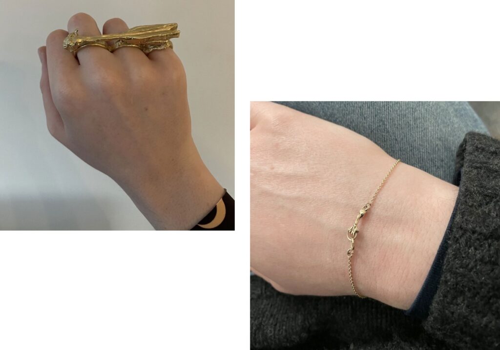 Ruby Taglight gargoyle knuckleduster and hand bracelet
