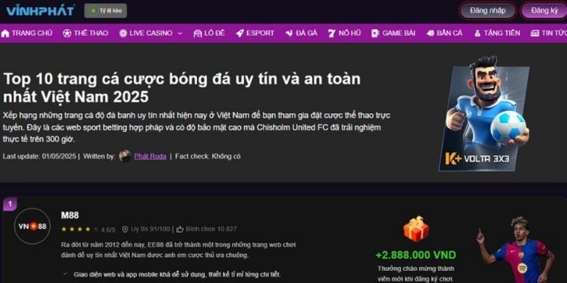 nhà cái Vĩnh Phát Mobile